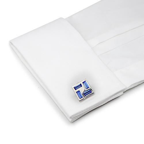 Blue Square Stone Cufflinks-Cufflinks-TheCuffShop-C00783-TheCuffShop.com.au