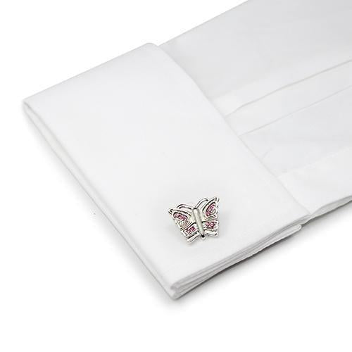 Pink Butterfly Cufflinks-Cufflinks-TheCuffShop-C00827-TheCuffShop.com.au