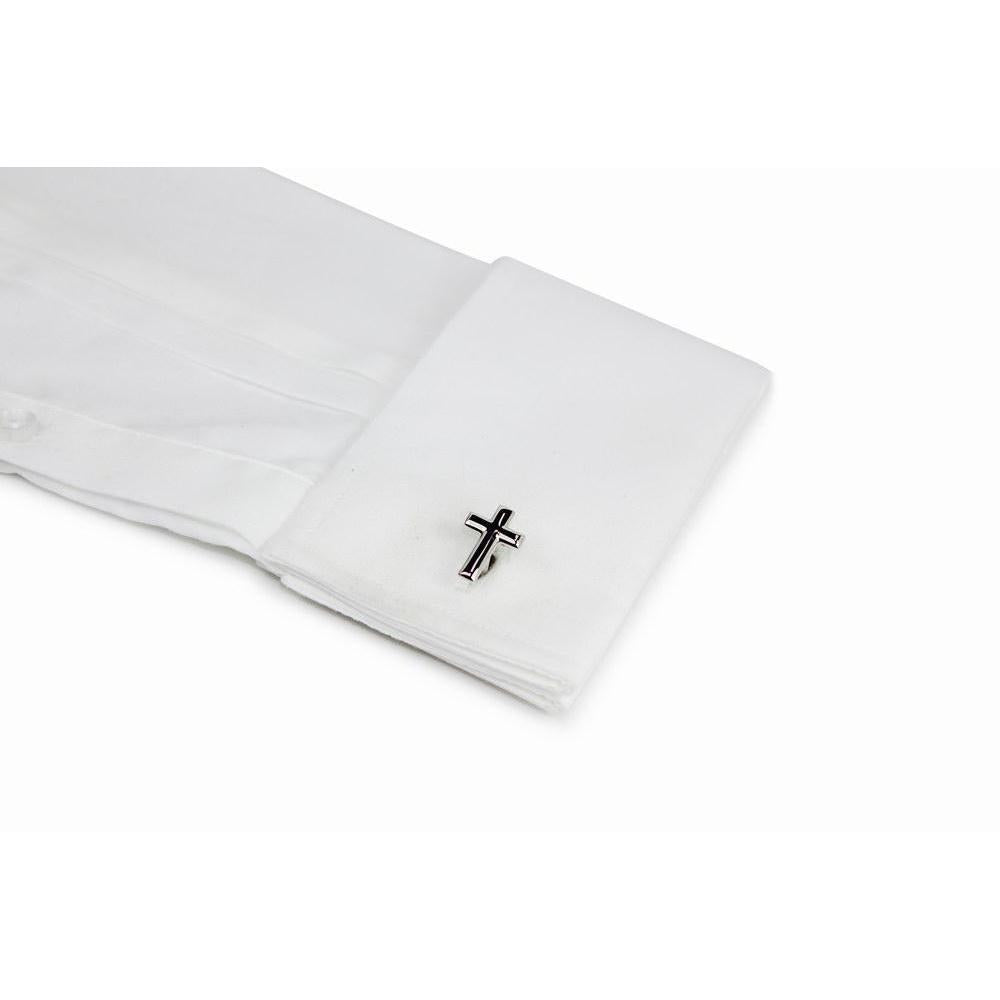 Silver Cross Cufflinks-Cufflinks-TheCuffShop-C00730-TheCuffShop.com.au