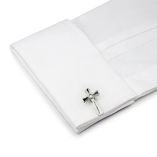 Silver Cross Cufflinks-Cufflinks-TheCuffShop-C01600-TheCuffShop.com.au